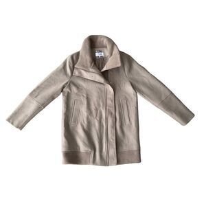 REISS Polly Wool Blend Twill Coat "Neutral" Women's 8